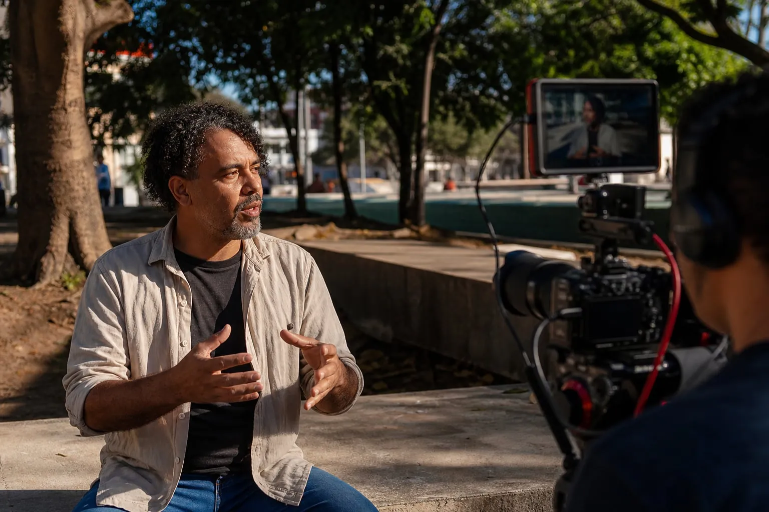 Como filmar entrevista em movimento sem perder clareza