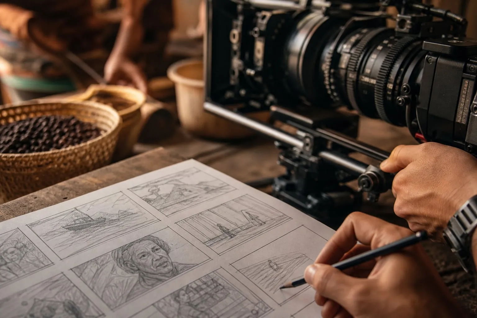 Como fazer storyboard para vídeo cultural antes da câmera